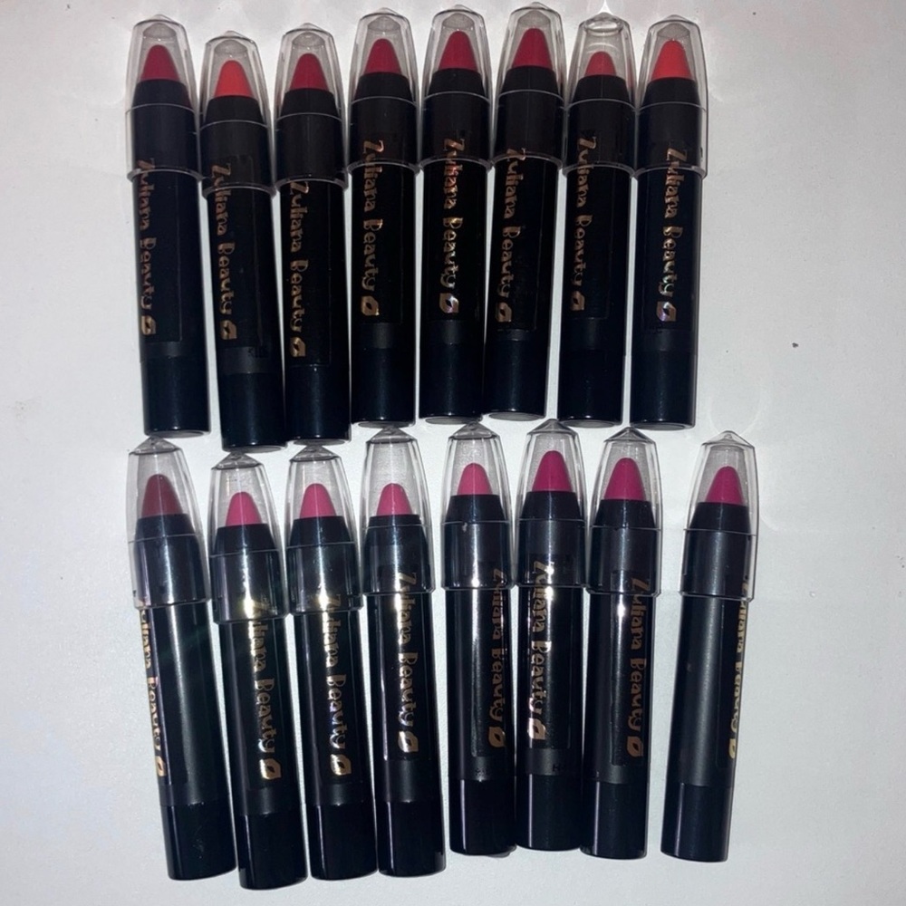 NEW 16PC Zuliani Womens Lip Crayon Collection - Assorted Pinks, Nudes & Berries
